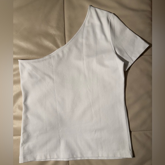COS White One Shoulder Short Sleeve Tee NWOT - Picture 8 of 9